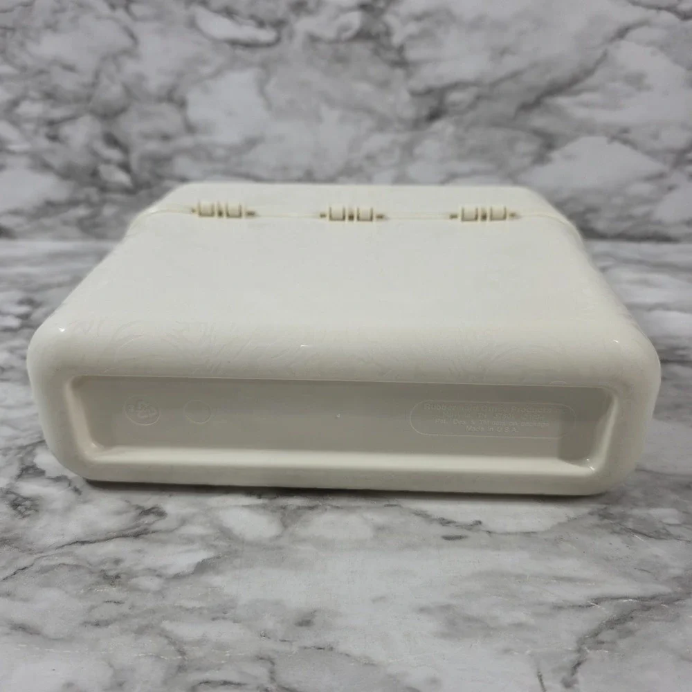 Vintage Rubbermaid Office Products 1994 Container Ivory White Made In USA